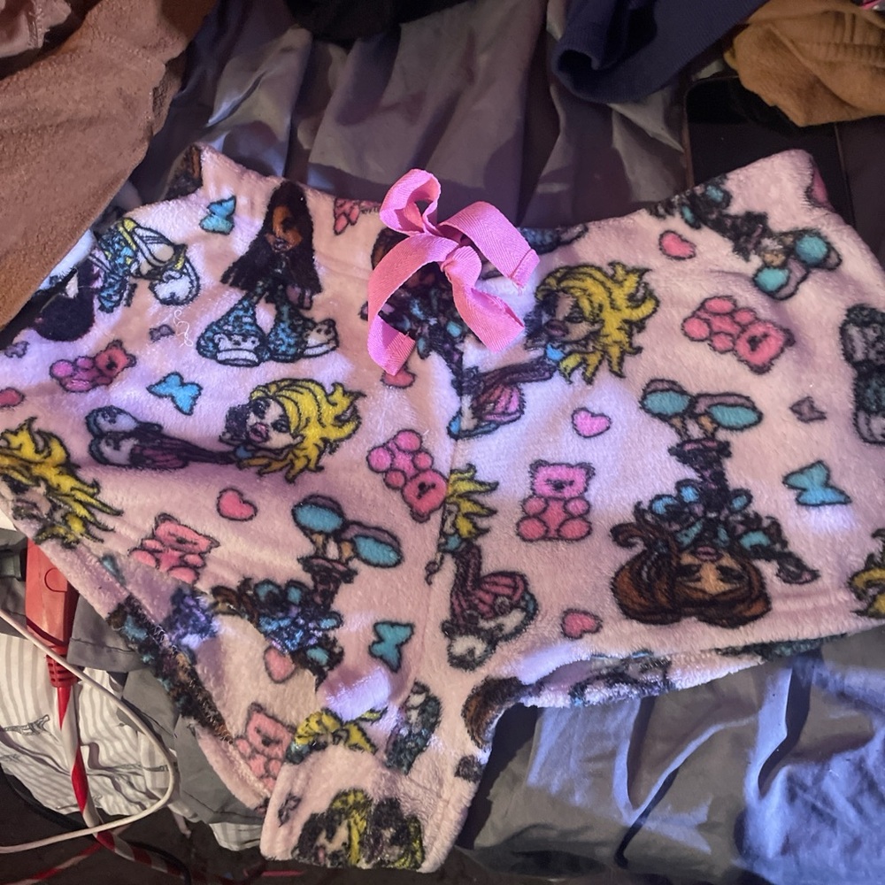 Pink Fleece Shorts with bratz Print